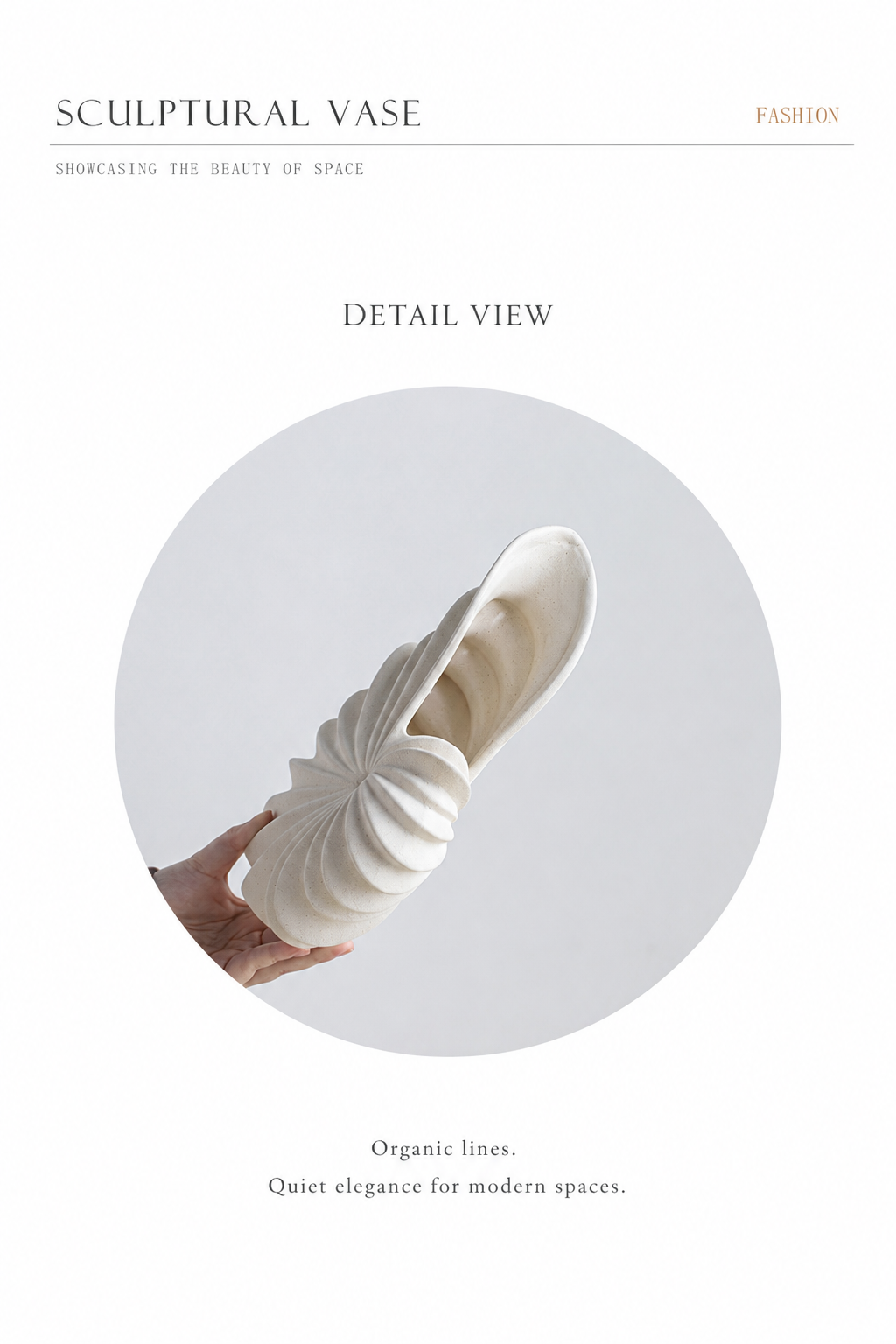 Aurelia Sculptural Shell Vase