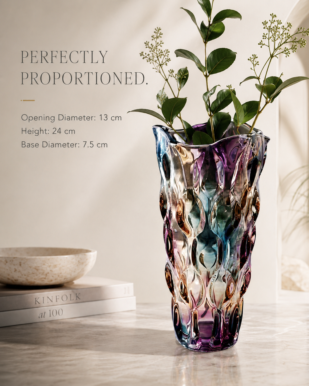 Aurora Prism Sculptural Vase