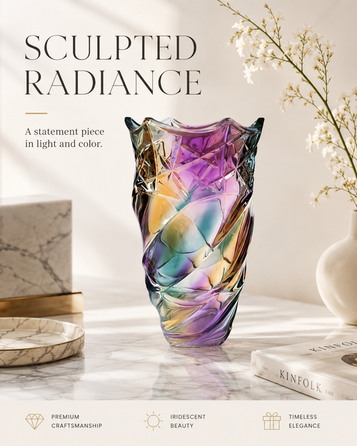 Aurora Prism Sculptural Vase