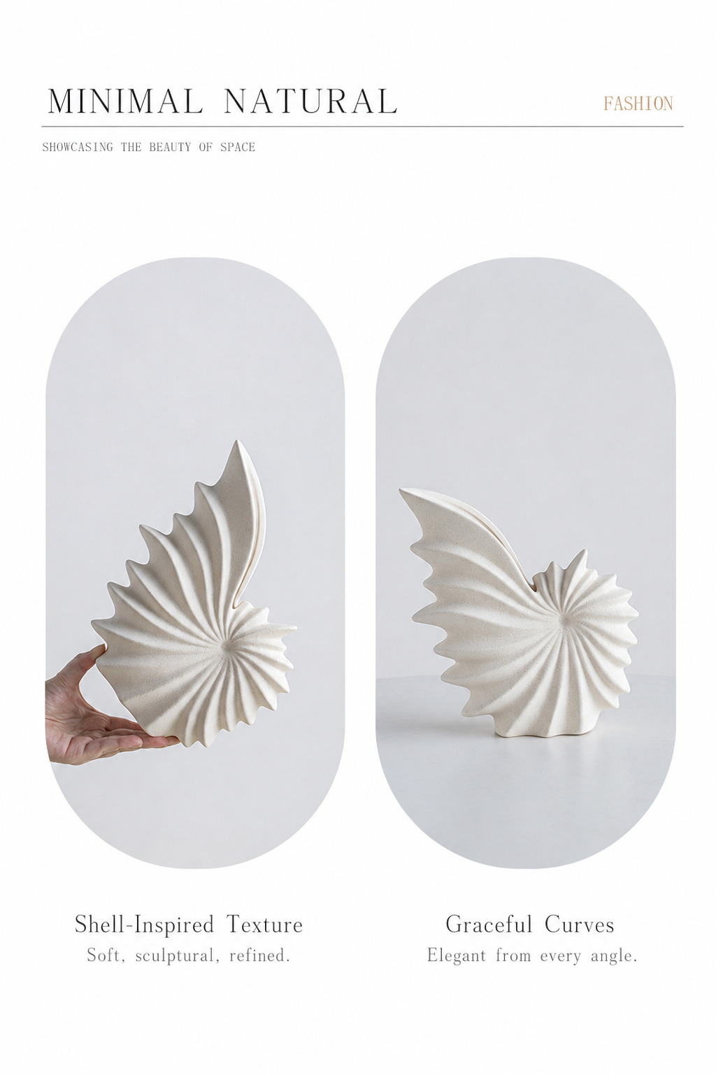 Aurelia Sculptural Shell Vase