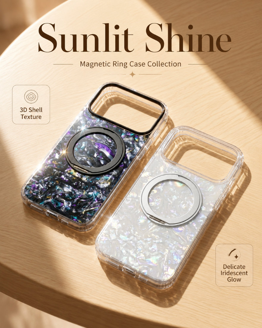 LustreShell Magnetic Ring Stand Case for iPhone
