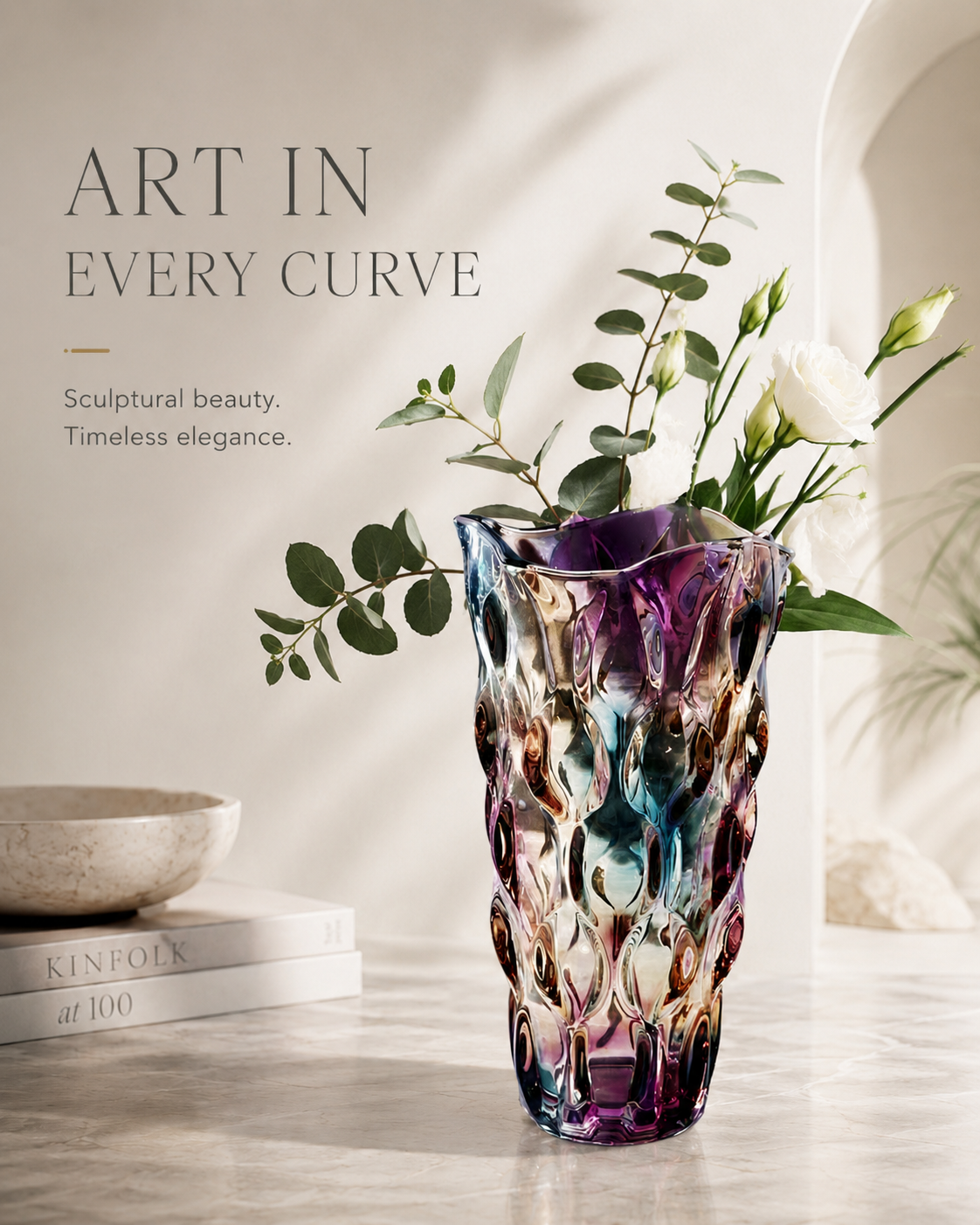 Aurora Prism Sculptural Vase