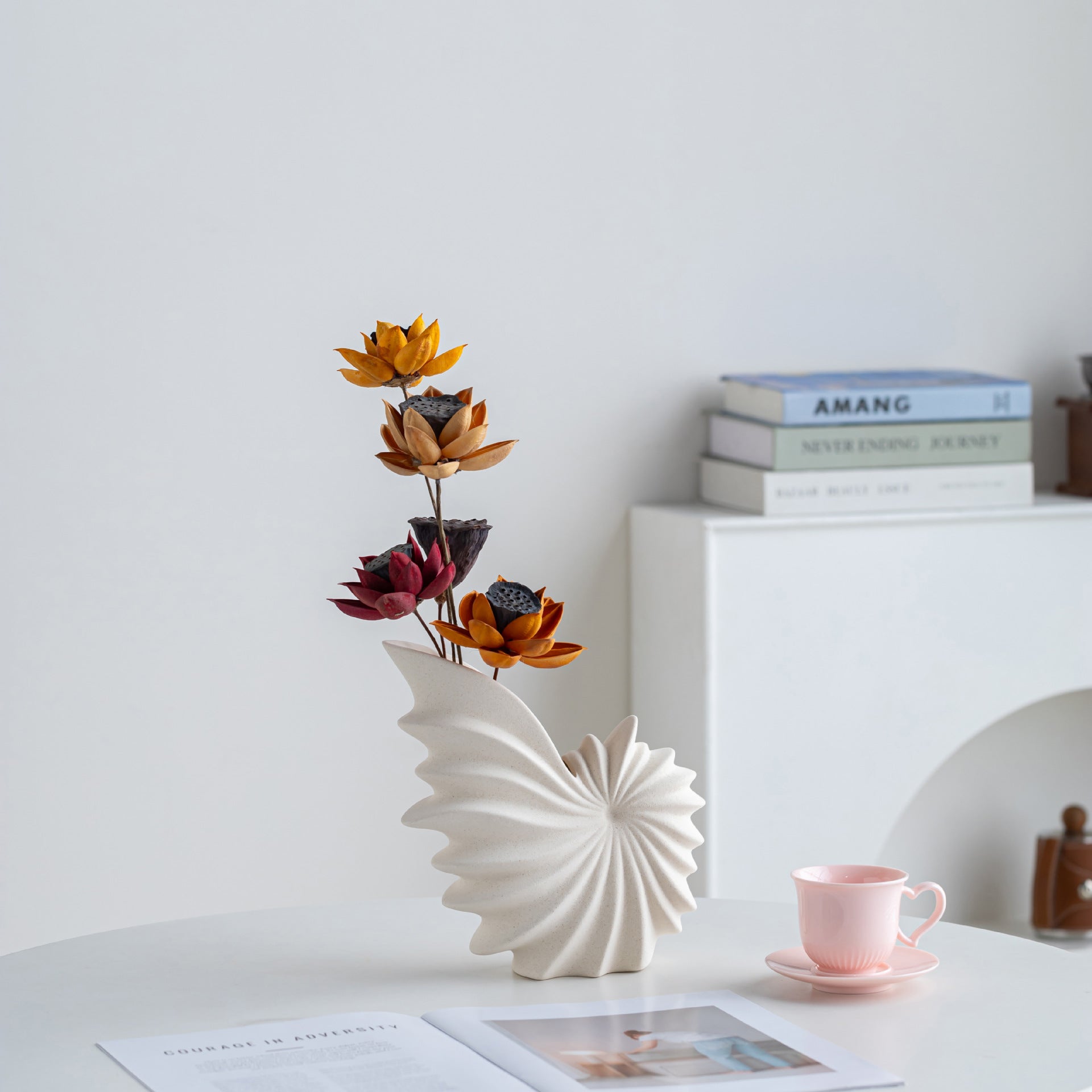 Aurelia Sculptural Shell Vase