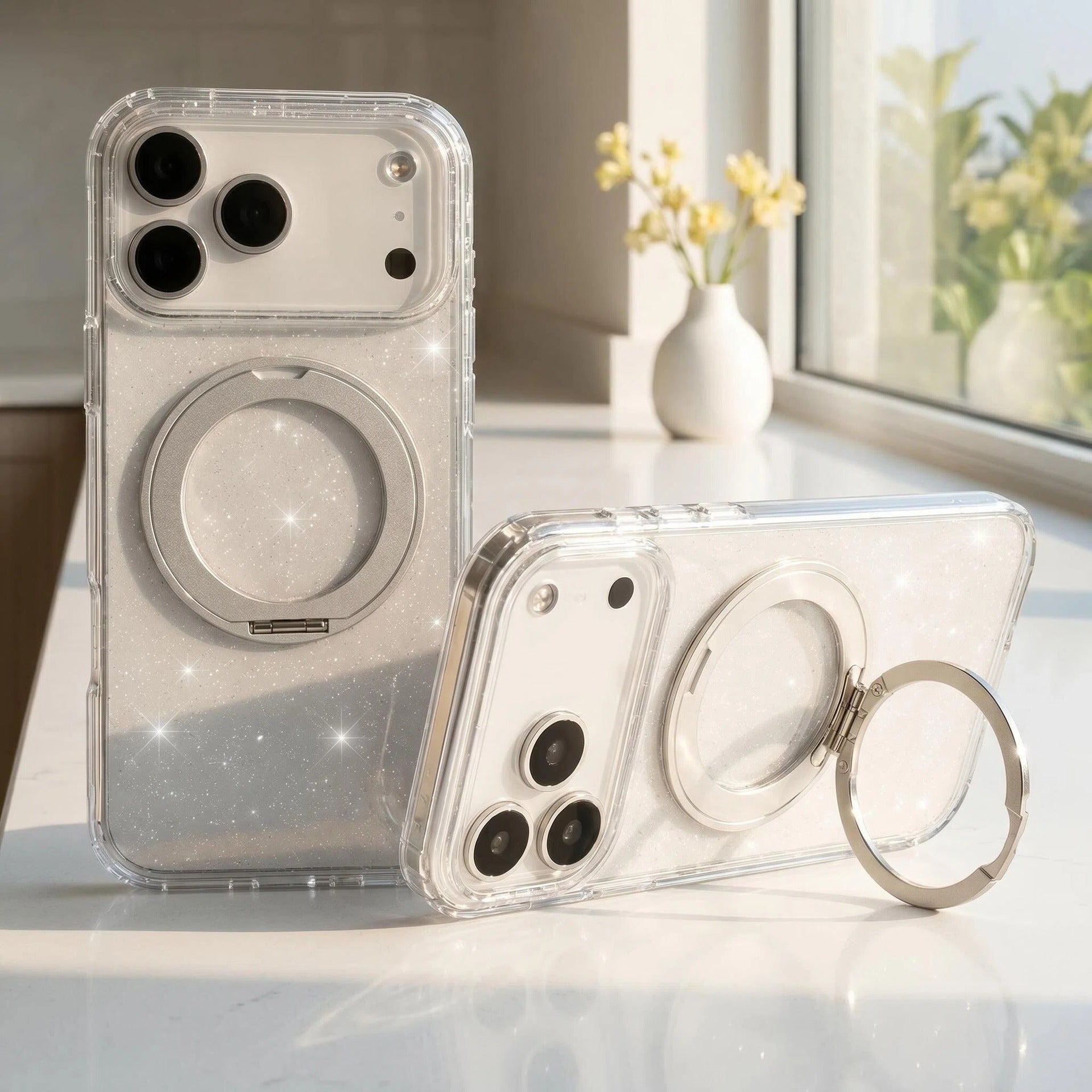 LustreShell Magnetic Ring Stand Case for iPhone