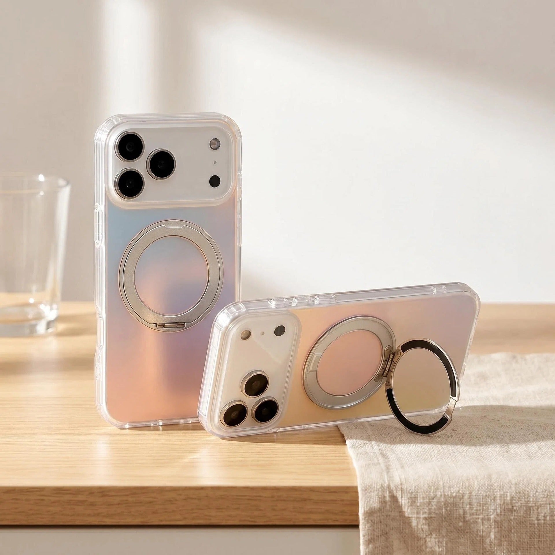 LustreShell Magnetic Ring Stand Case for iPhone