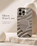 Sculpted Chrome Wave Mirror Case for iPhone 12–17 Series